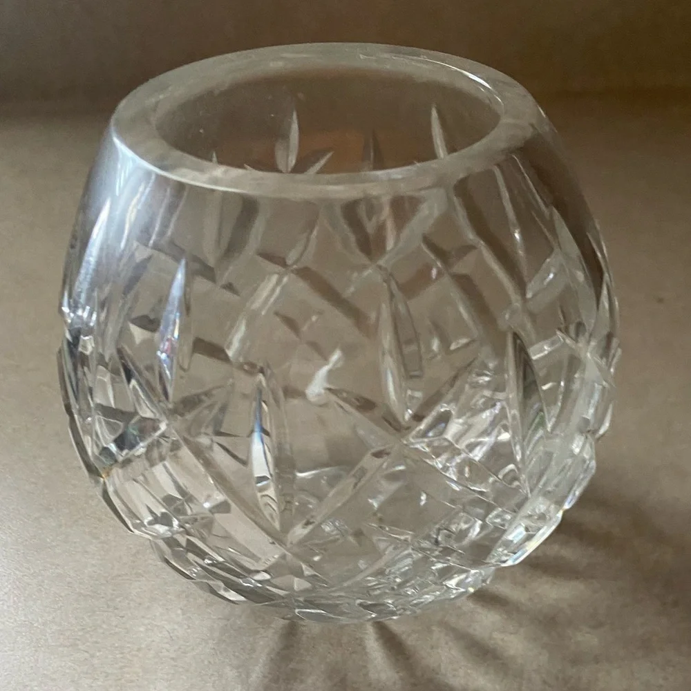 Crystal Rose Bowl Unknow Pattern Maker Stunning Design Pineapple Diamonds